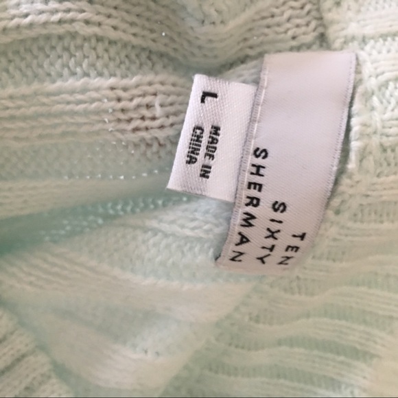 Ten Sixty Sherman | Washed Rib Knit Mint Sweater - Picture 8 of 8
